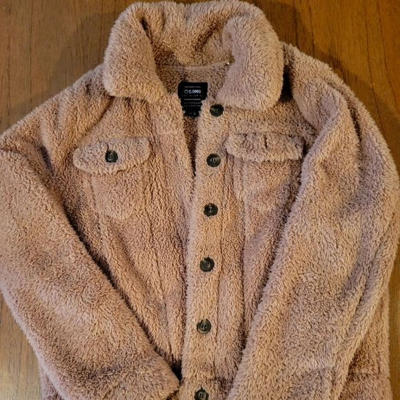 cisono Jackets & Blazers - 7. CISONO Fuzzy Teddy Brown Coat! SIZE MED - Fits like an oversized Small! EUC